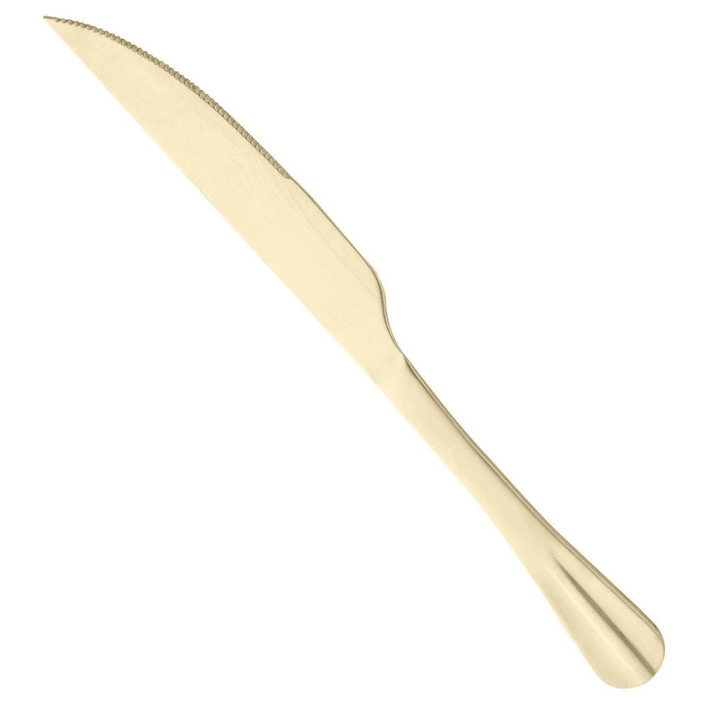 Faca Grande Para Assados Aço Inox Positano Dourado 28,5cm Lyor