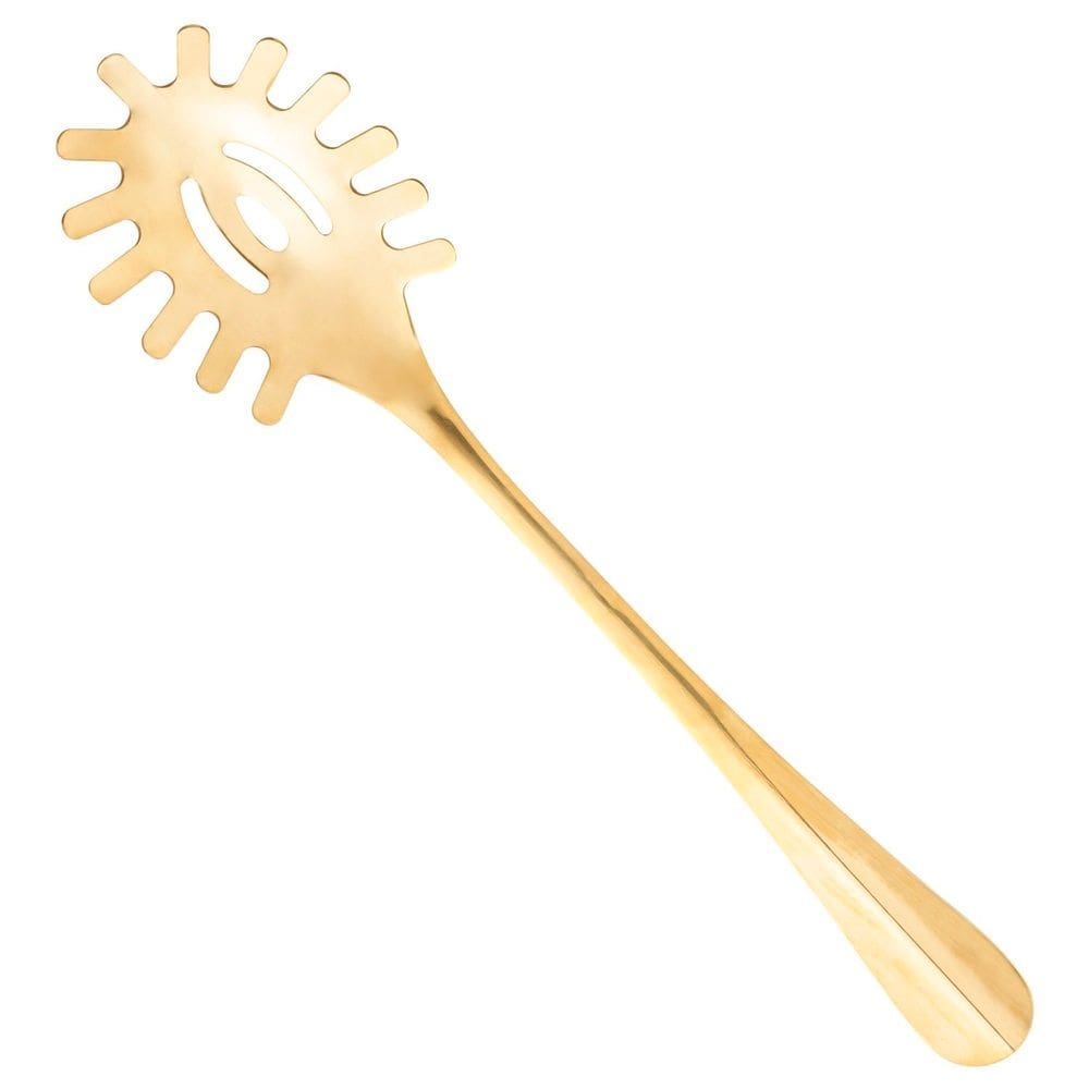 Pegador Para Massas Aço Inox Positano Dourado 28cm Lyor