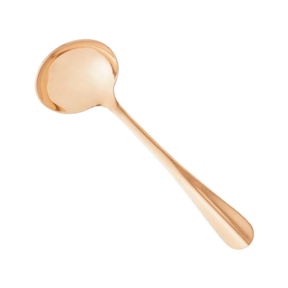 Concha Pequena P/Molho Aço Inox Positano Dourado 17cm Lyor