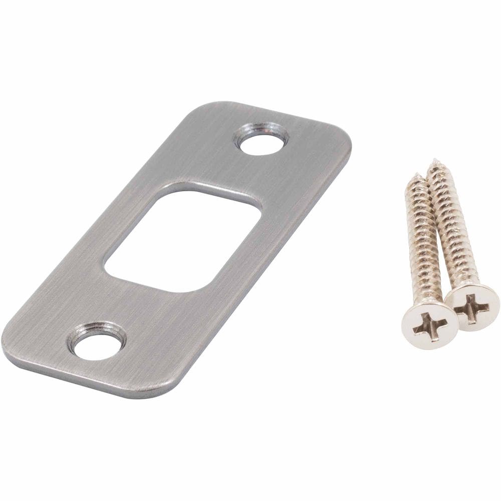 Deadbolt Strike Plate Stone Harbor Hardware de 2,9 x 7 cm de níquel antigo