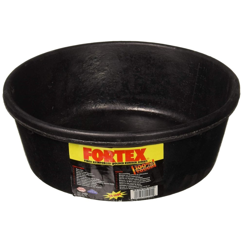 Alimentador de animais de estimação Fortex, bandeja de borracha resistente a rachaduras de 4 litros
