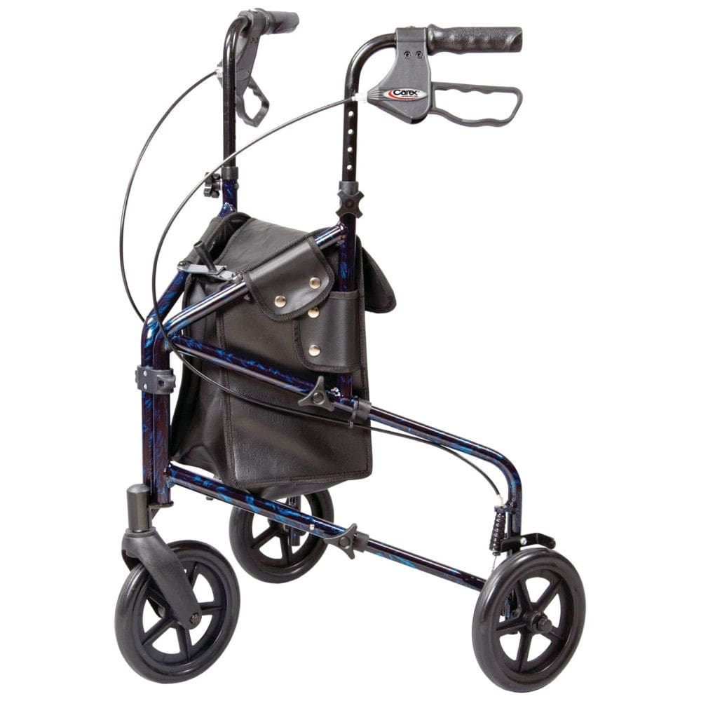 Andador Adulto Idoso com Apoio de Braço, Assento Acolchoado e Cesto, Suporta até 113 kg, CAREX FGA33300 0000, Preto