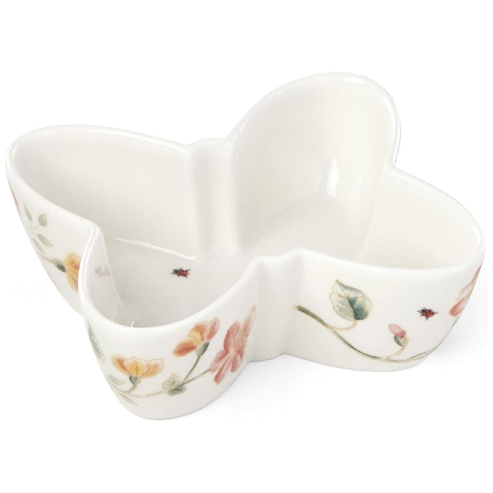 Tigela Elegante e Sofisticada com Tema de Borboleta, Formato Redondo e Material Porcelana, LENOX 885606, Branca Colorida