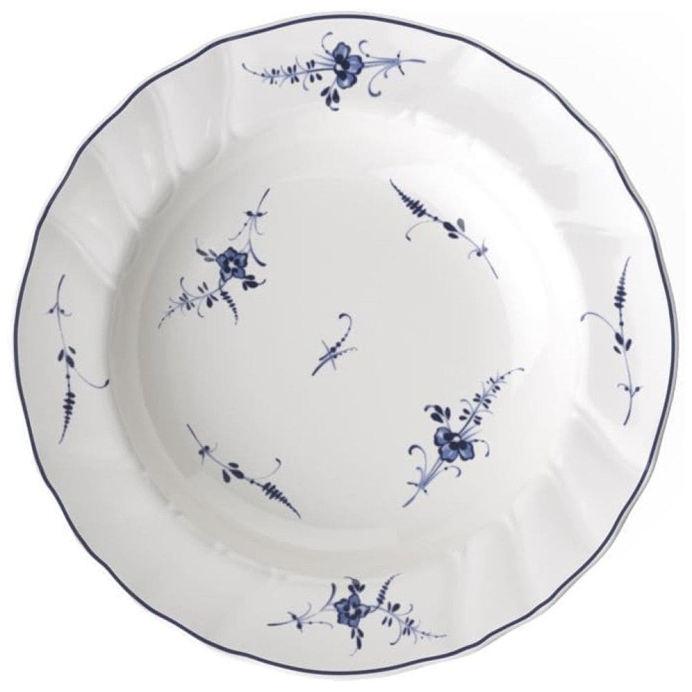 Prato para Sopa de 23 cm, Elegância e Praticidade em Sua Mesa com Formato Redondo e Material de Porcelana, Villeroy Boch, Branco e Azul