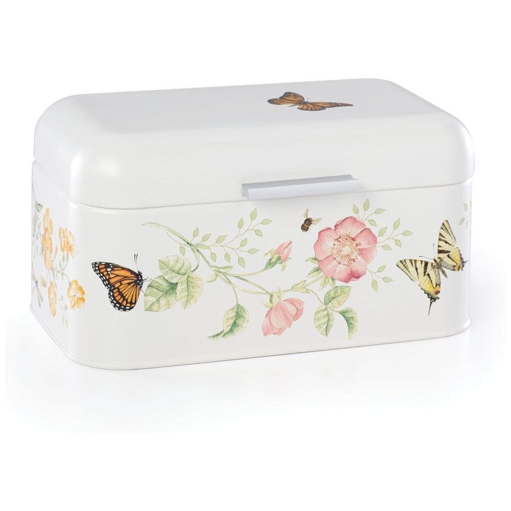 Porta Pão em Metal, Lenox Butterfly Meadow, Branco