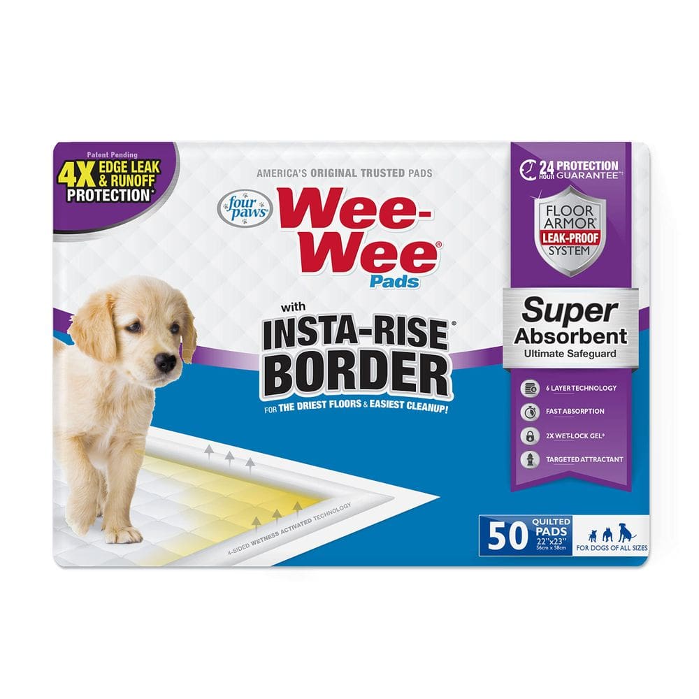 Almofadas de xixi Four Paws Wee-Wee 56x58cm Superabsorventes 50 ct