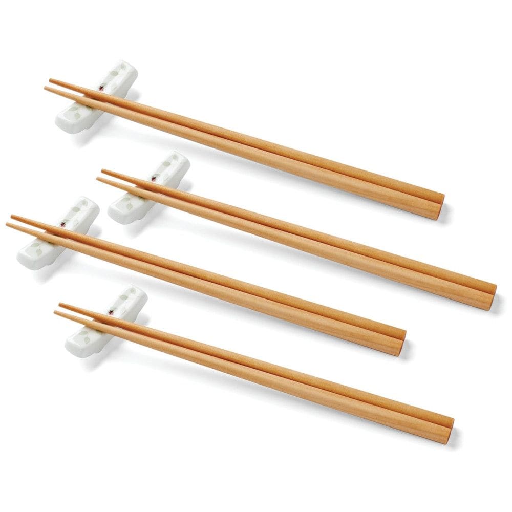 Conjunto de Hashi e Suportes, Práticos e Elegantes com 4 Peças e Material de Material de Porcelana, LENOX 892521, Marrom