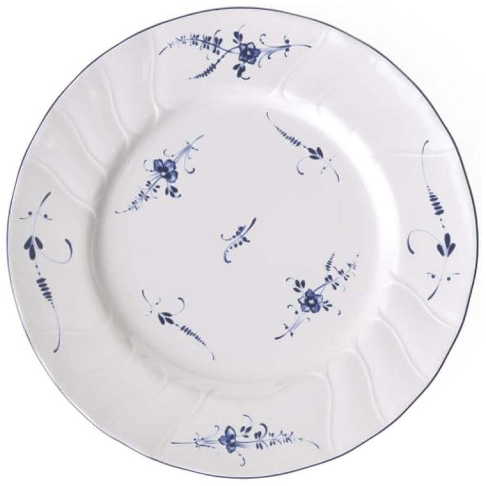 Prato para Jantar de 26 cm, Elegância e Praticidade em Sua Mesa com Formato Redondo e Material de Porcelana, Villeroy Boch, Branco e Azul