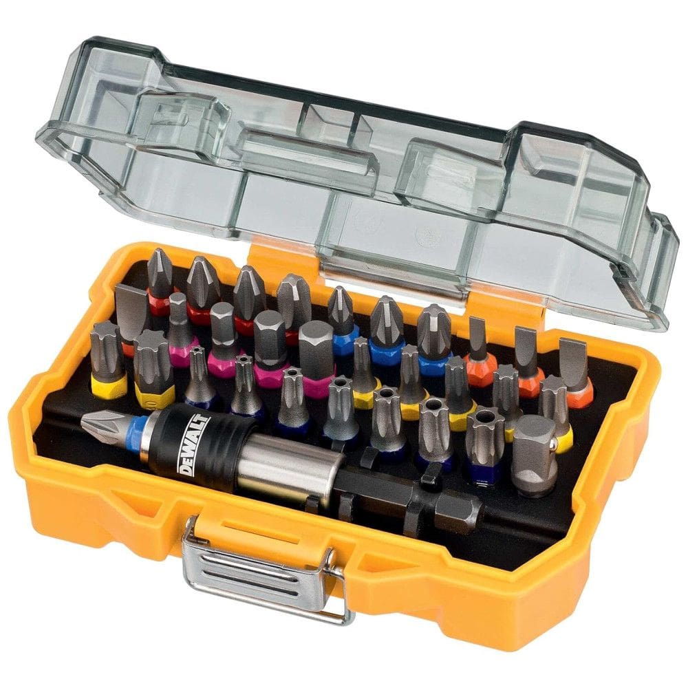 Kit Brocas de Chaves 32 Peças com Estojo, DEWALT DT7969 QZ, Amarelo