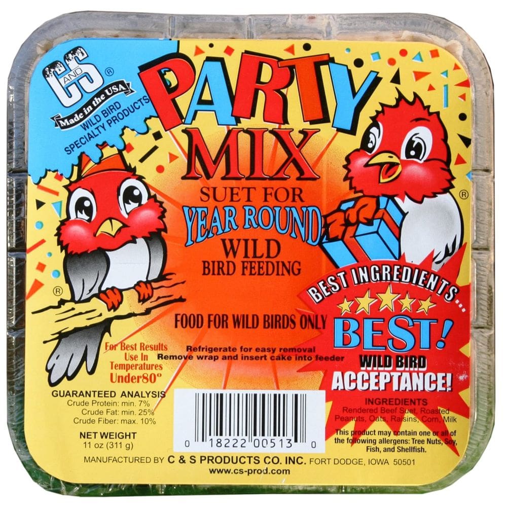 Comida para animais de estimação C&S Party Mix Suet 311 g durante todo o ano