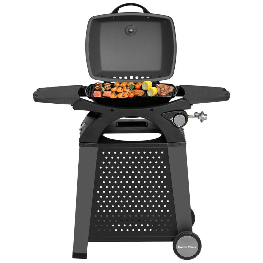 Churrasqueira a Gás 11.500 BTU com 1 Queimador em Aço Inoxidável, MASTER COOK, Preto