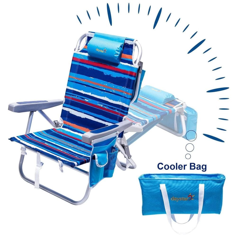 Cadeira de Praia Resistente SUNNYFEEL Com Bolsa Térmica, Porta Copos para Viagem ao Ar Livre, Piquenique, Pesca, Cadeira de Acampamento
