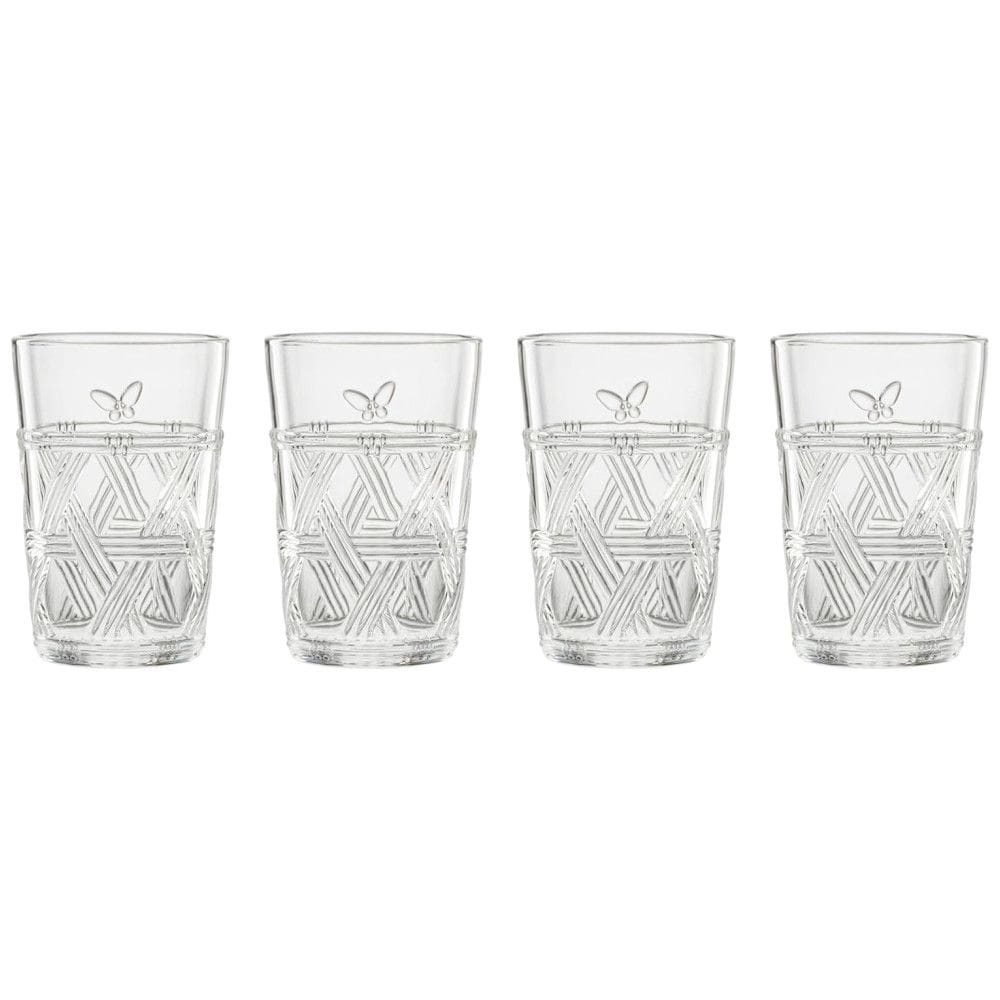 Conjunto de Copos 350mL para Qualquer Ocasião com Tema de Borboletas, 4 Peças e Resistente à Quebra, LENOX 896076, Transparente