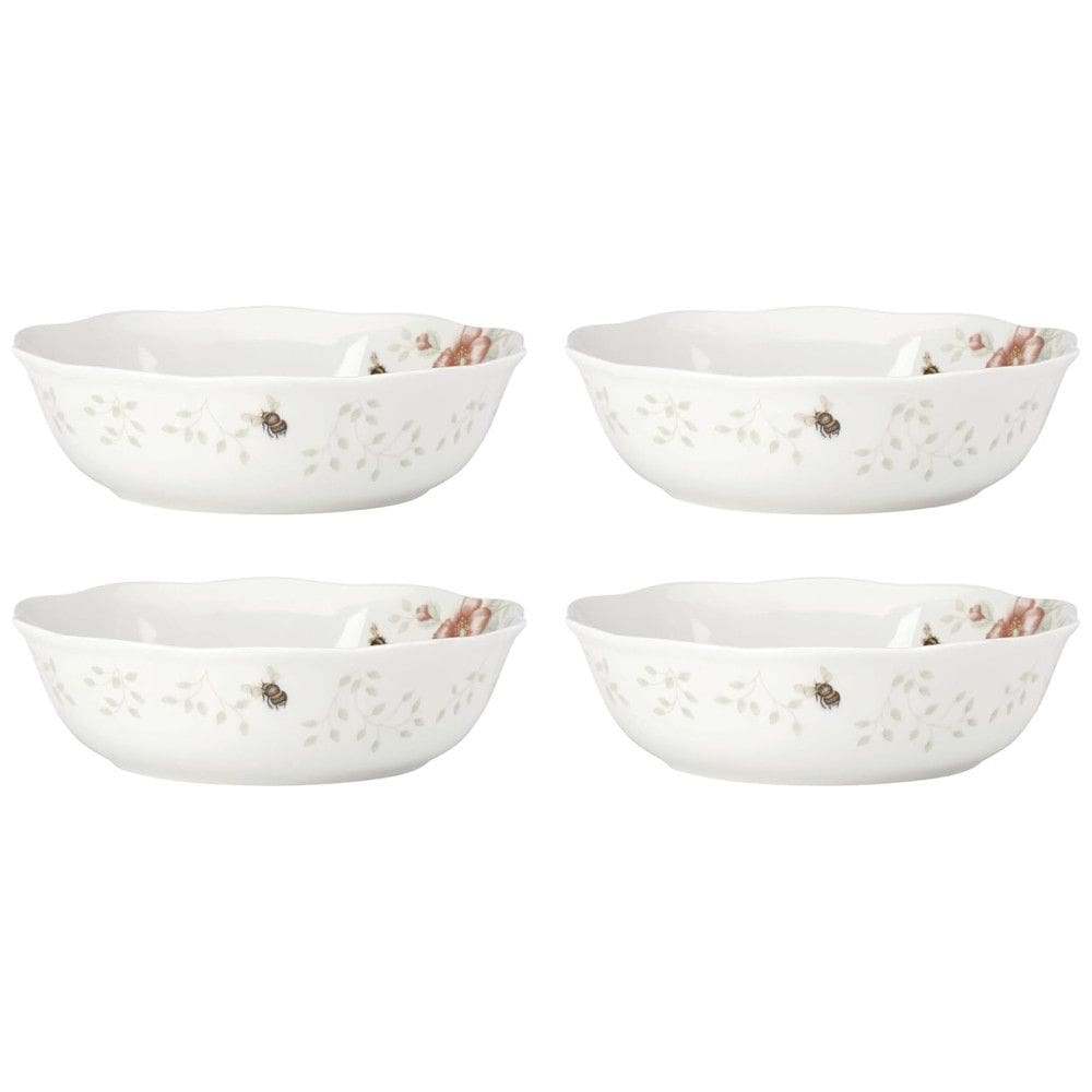 Conjunto de Tigelas para Sopa 950mL com 4 Peças, Material de Porcelana e Formato Redondo, Lenox 896510, Branco Colorido