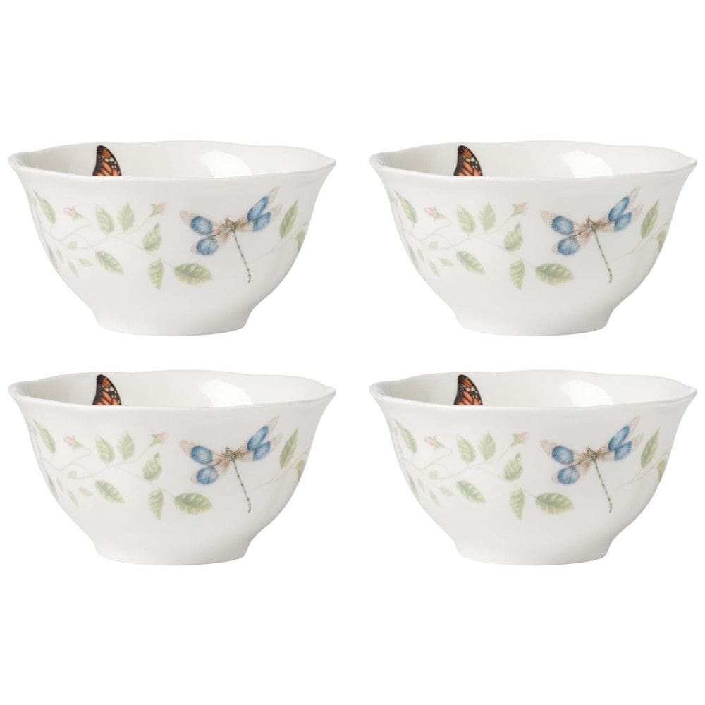 Conjunto de Tigelas 560mL com 4 Peças, Material de Porcelana e Formato Redondo, LENOX 894543, Branco Colorido