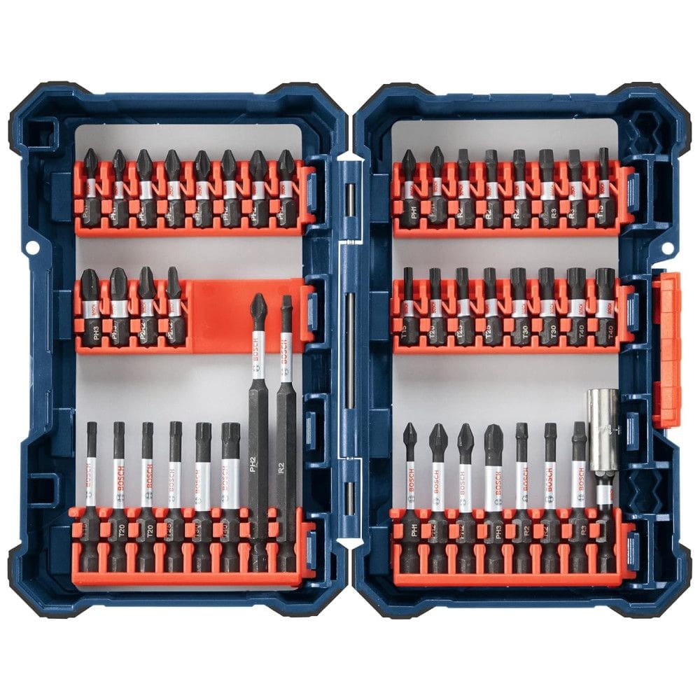 Kit Parafusadeira 44 peças com Estojo, BOSCH SDMS44, Azul