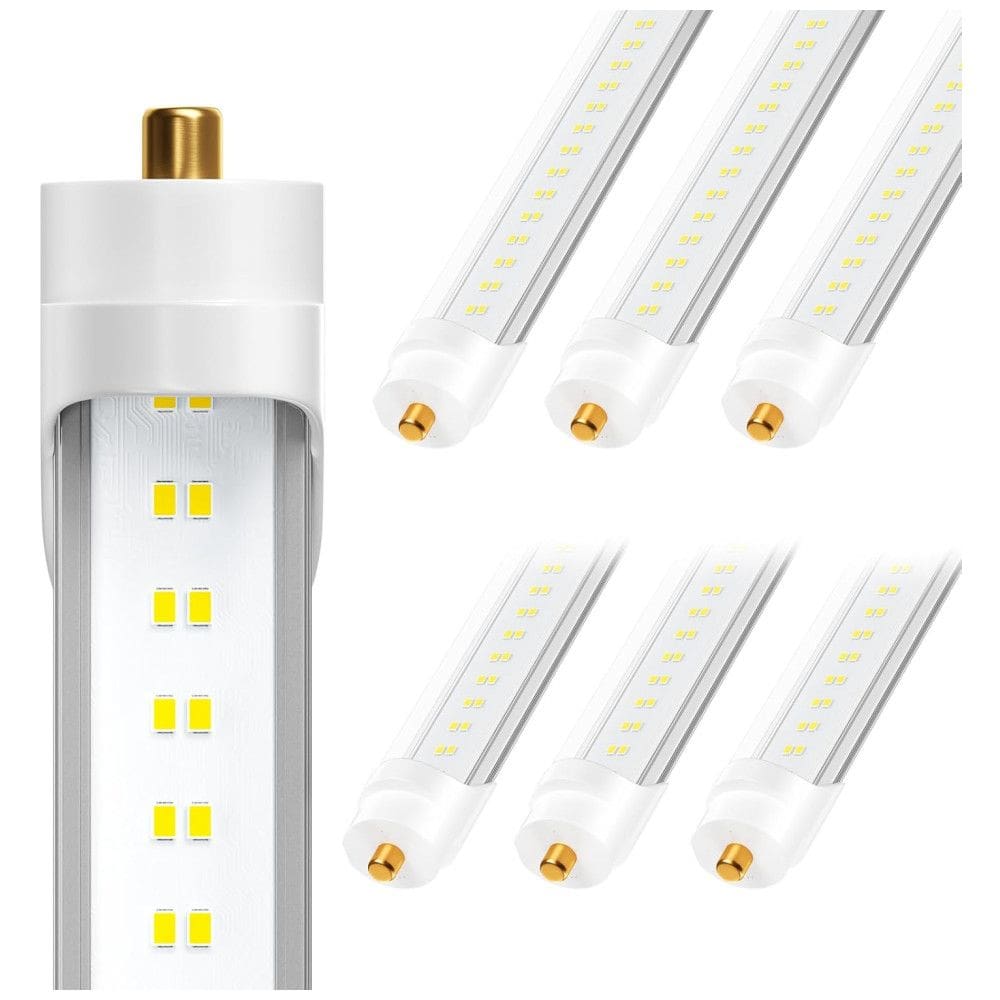 Lâmpada Barra Led Base T8 T10 T12 com 9000 Lumens Branca Natural 72W, 6 Unidades, ELEKICO, Branco