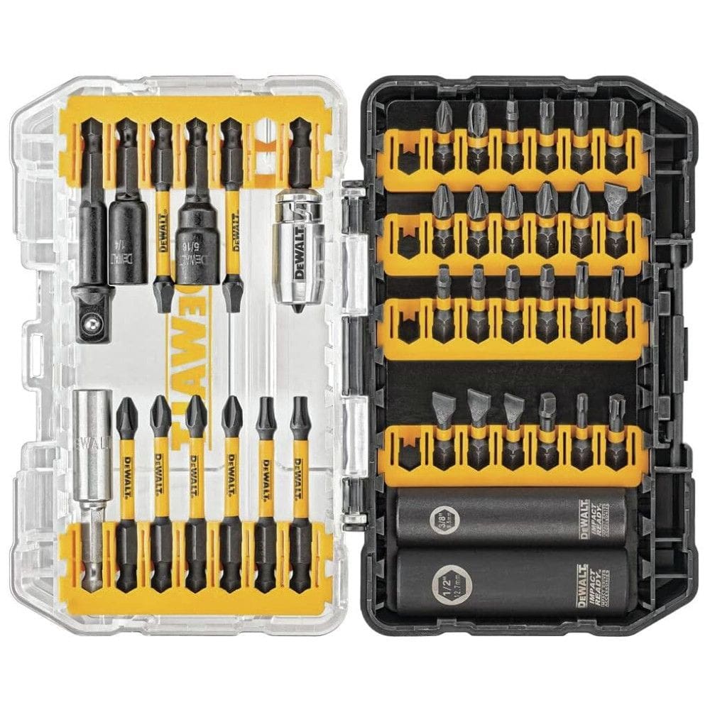 Kit Brocas de Chaves 42 Peças com Chave FlexTorq e Estojo, DEWALT DWA2NGFT40IR, Amarelo