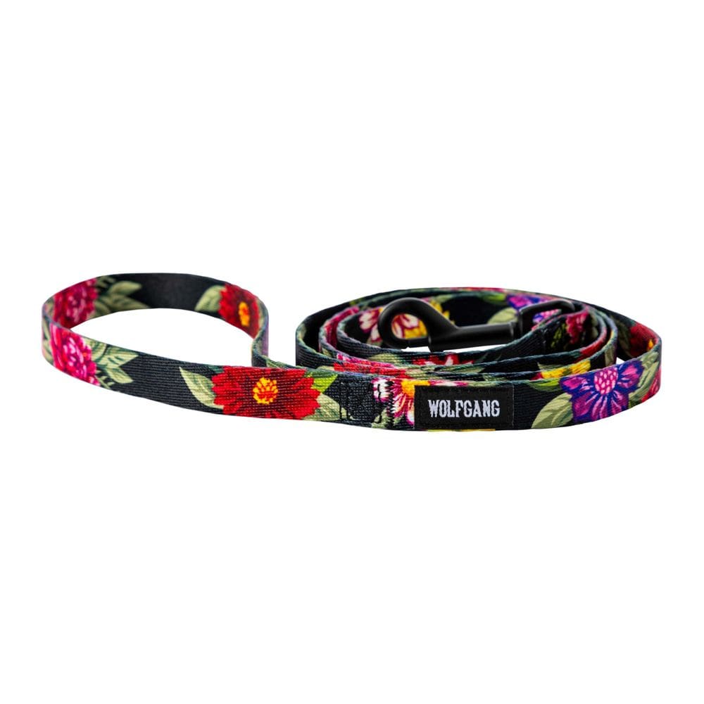 Coleira para cães Wolfgang Man & Beast, pequena, floral escura, 800 libras