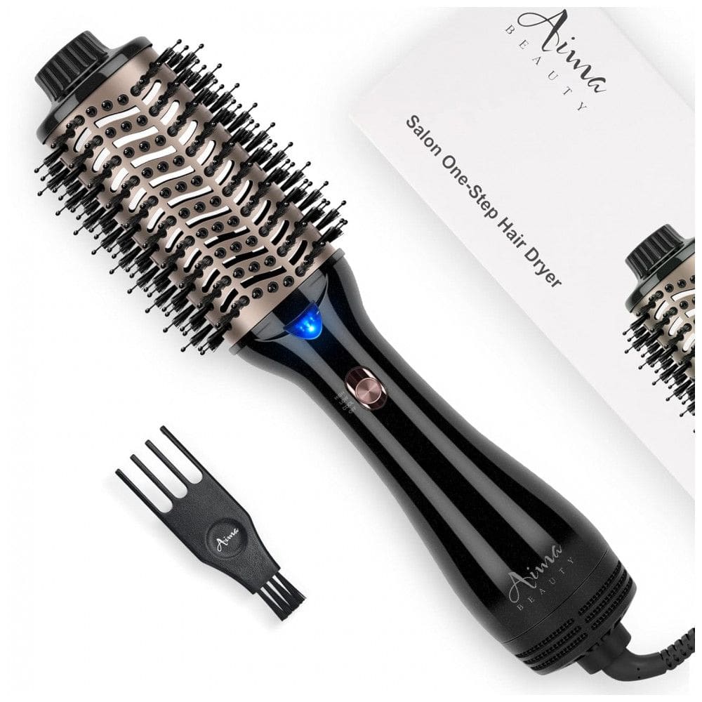 Escova Rotativa Modeladora 4 em 1, 1100W, 110v, AIMA BEAUTY, Preto