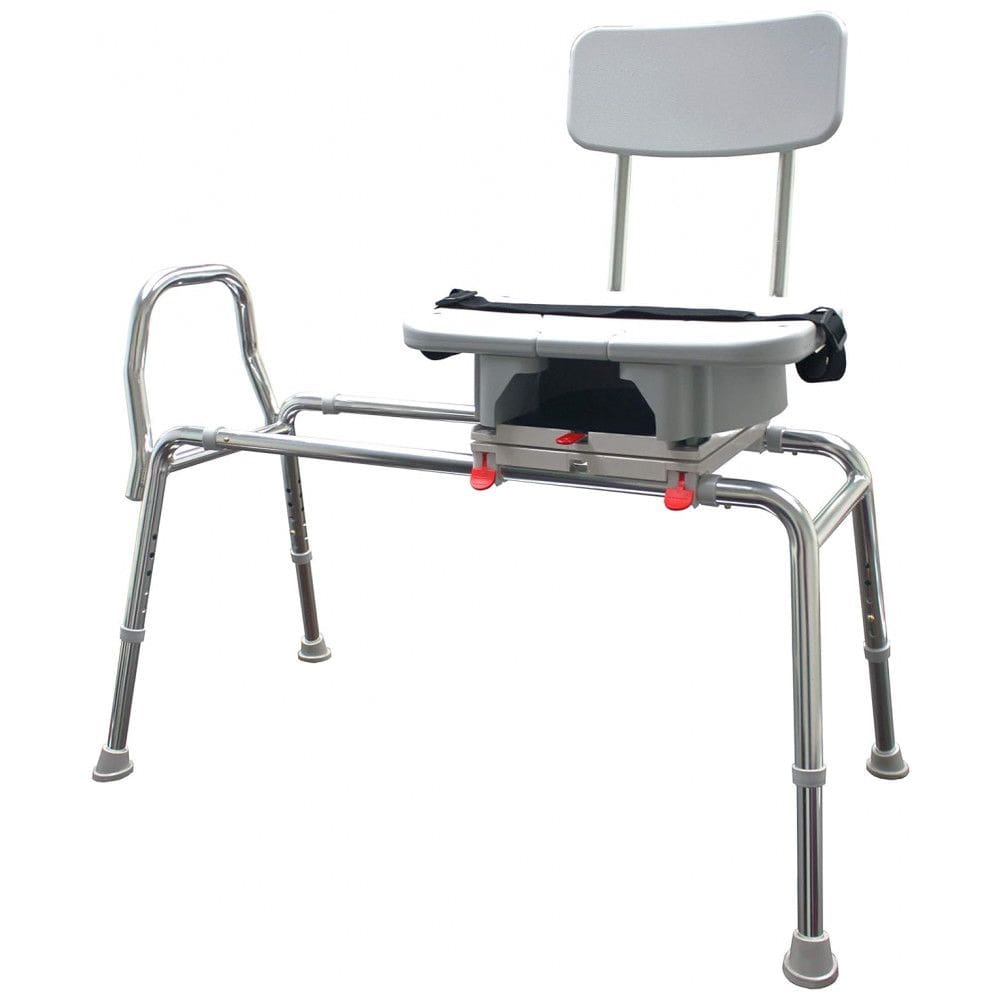 Cadeira de Banho Móvel para Idoso com Assento Giratório, suporta até 160 kg, EAGLE HEALTH SUPPLIES 77663, Branco