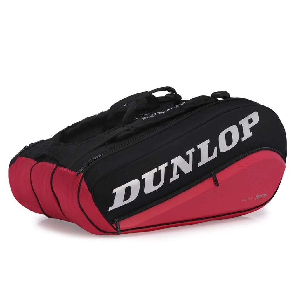Raqueteira Dunlop CX Performance Thermo X12 Preta e Vermelha