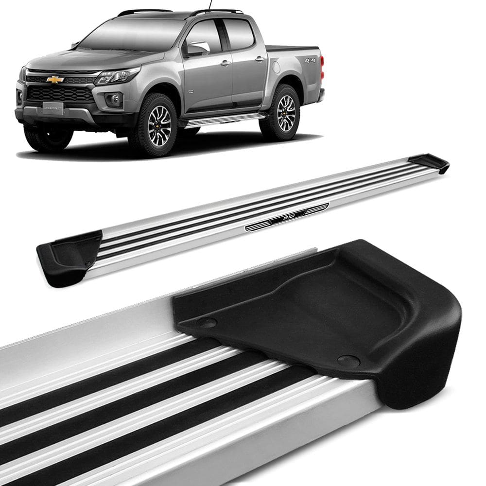 Estribo Lateral S10 2012 a 2023 CD Alumínio Natural A1 Com A
