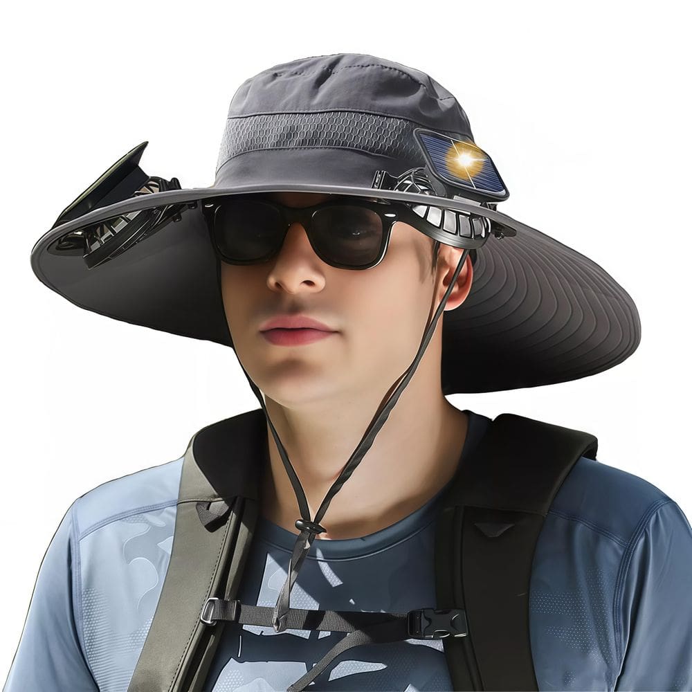 Chapéu de ventilador solar rezakaran Wide Brim UPF 50+ para homens e mulheres