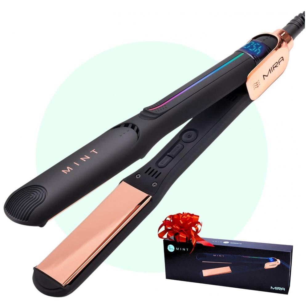 Chapinha Prancha de Cabelo Profissional Aquece Rápido com Placas de Titânio, Bivolt, MINT MVK14, Preto