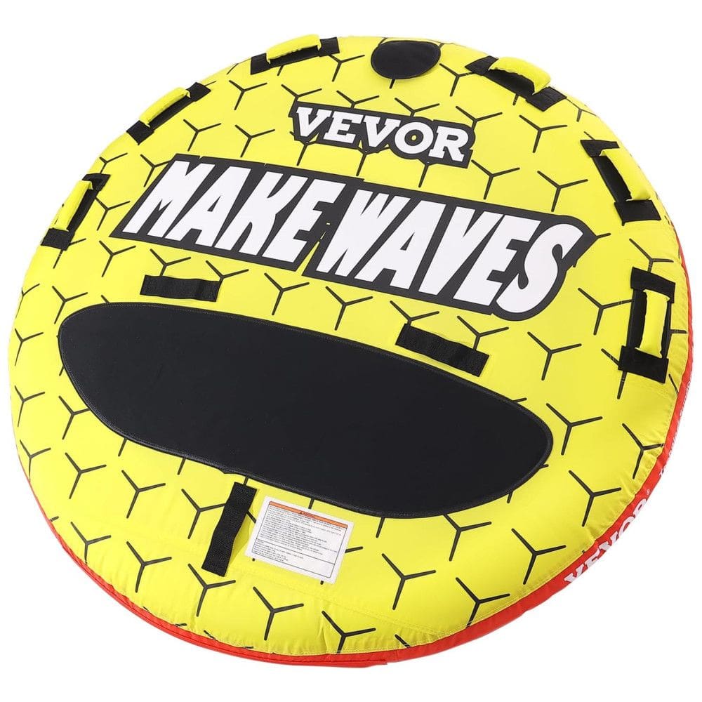 Boia Rebocável para 3 Pessoas, Carga Máx 230 kg com Capa de Nylon, Alças de EVA e Válvula de Segurança de Velocidade, VEVOR, Amarelo e Preto