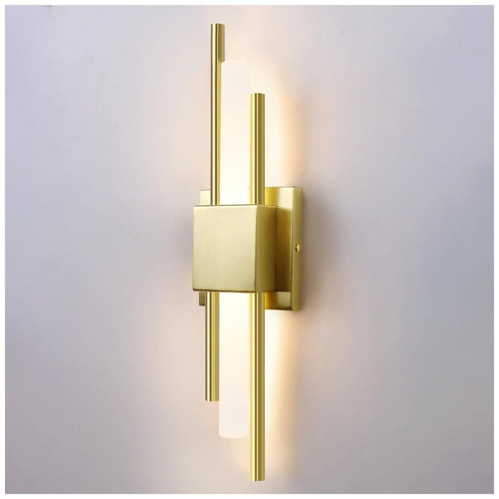 Arandela LED 3000K com Acabamento Escovado e Dourado. Ideal para Quarto, Banheiro e Sala de Estar. LOSNEOLAZ