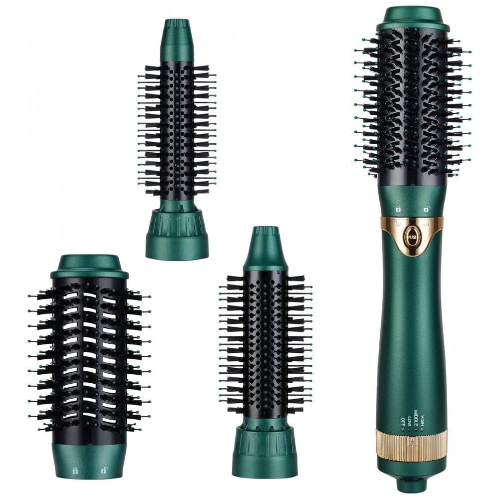 Escova Rotativa Modeladora com 3 Acessórios, 110V, SINPERNE SM 5258, Verde