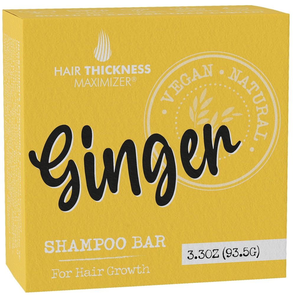 Barra de shampoo, maximizador da espessura do cabelo, óleo de gengibre, proteína de arroz