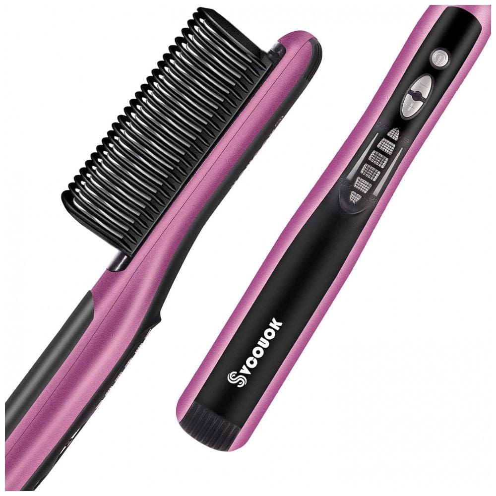 Escova Alisadora Seca e Modela com 6 Níveis de Temperatura, 110v, SVCOUOK, Violeta