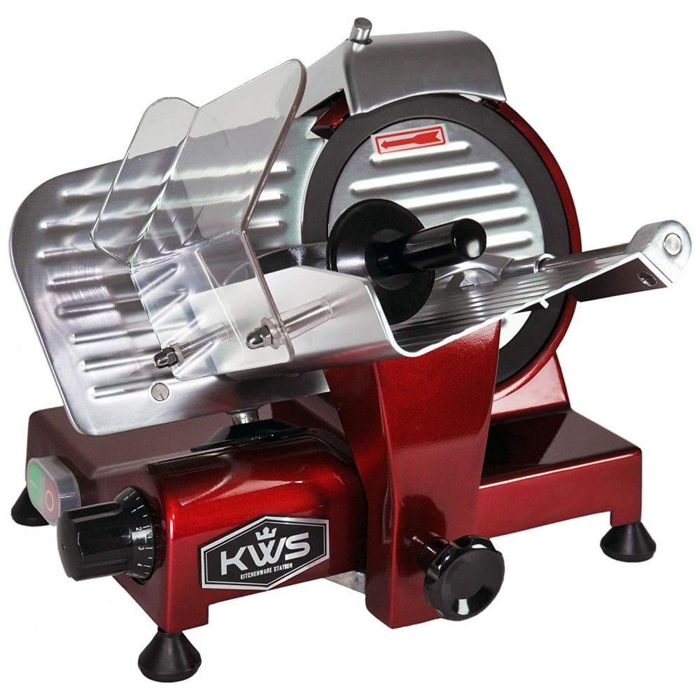 Fatiador de Frios Elétrico de Aço Inoxidável, 200W, 110v, KWS KITCHENWARE STATION MS 6RT, Vermelho
