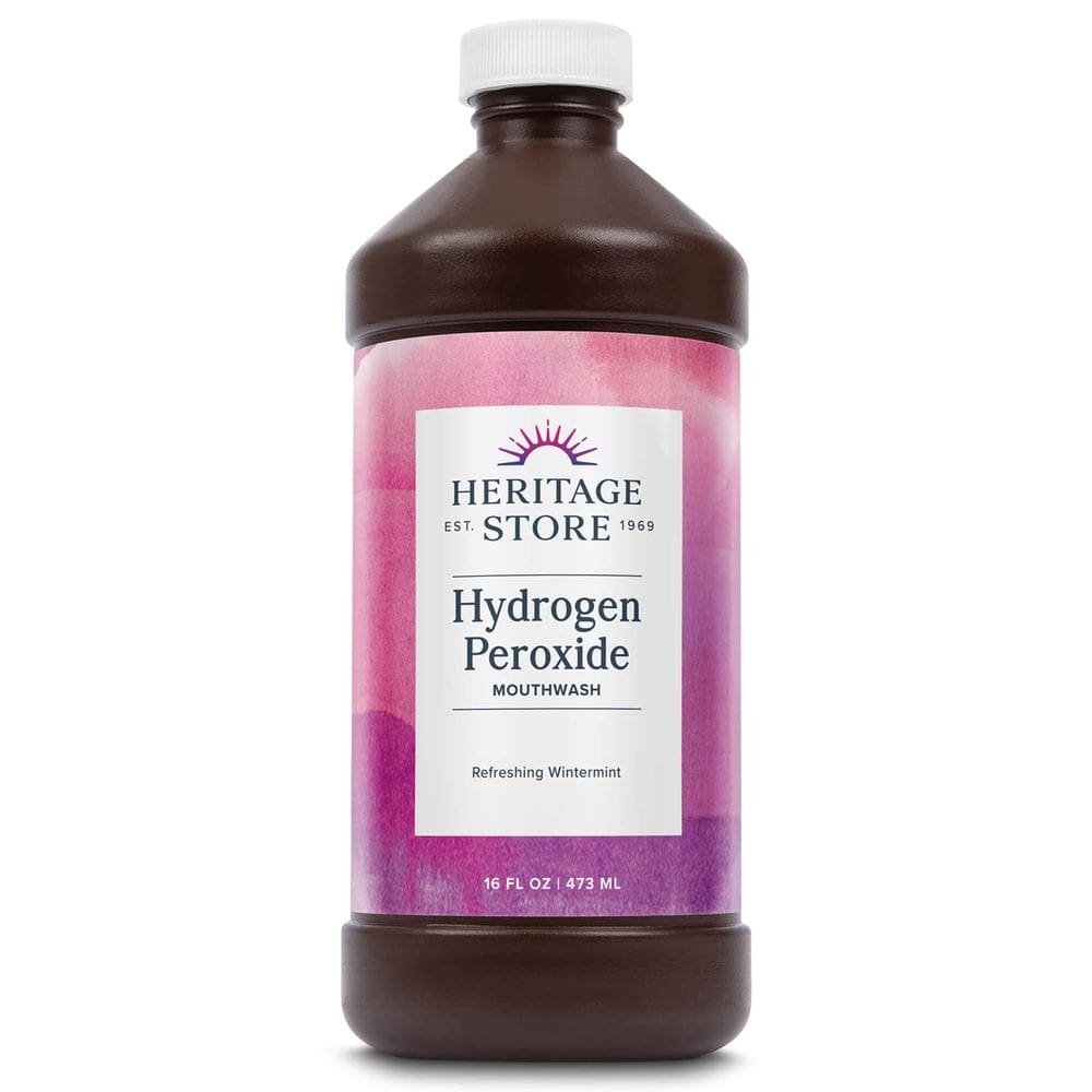 Enxaguante bucal HERITAGE STORE Peróxido de Hidrogênio autêntico 473mL