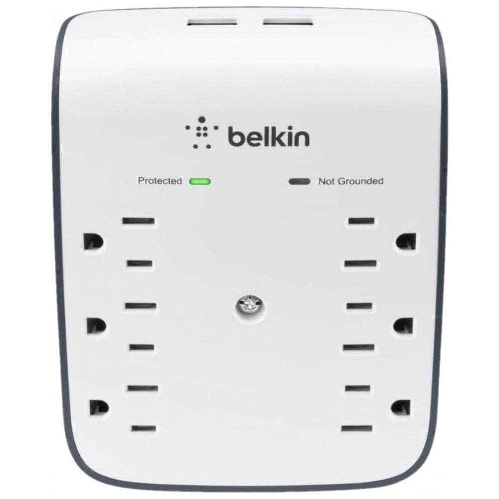 Protetor Contra Picos de Energia e Raios 900 Watts com 4 Portas CA 2 USB, 110v, BELKIN BSV602tt, Branco