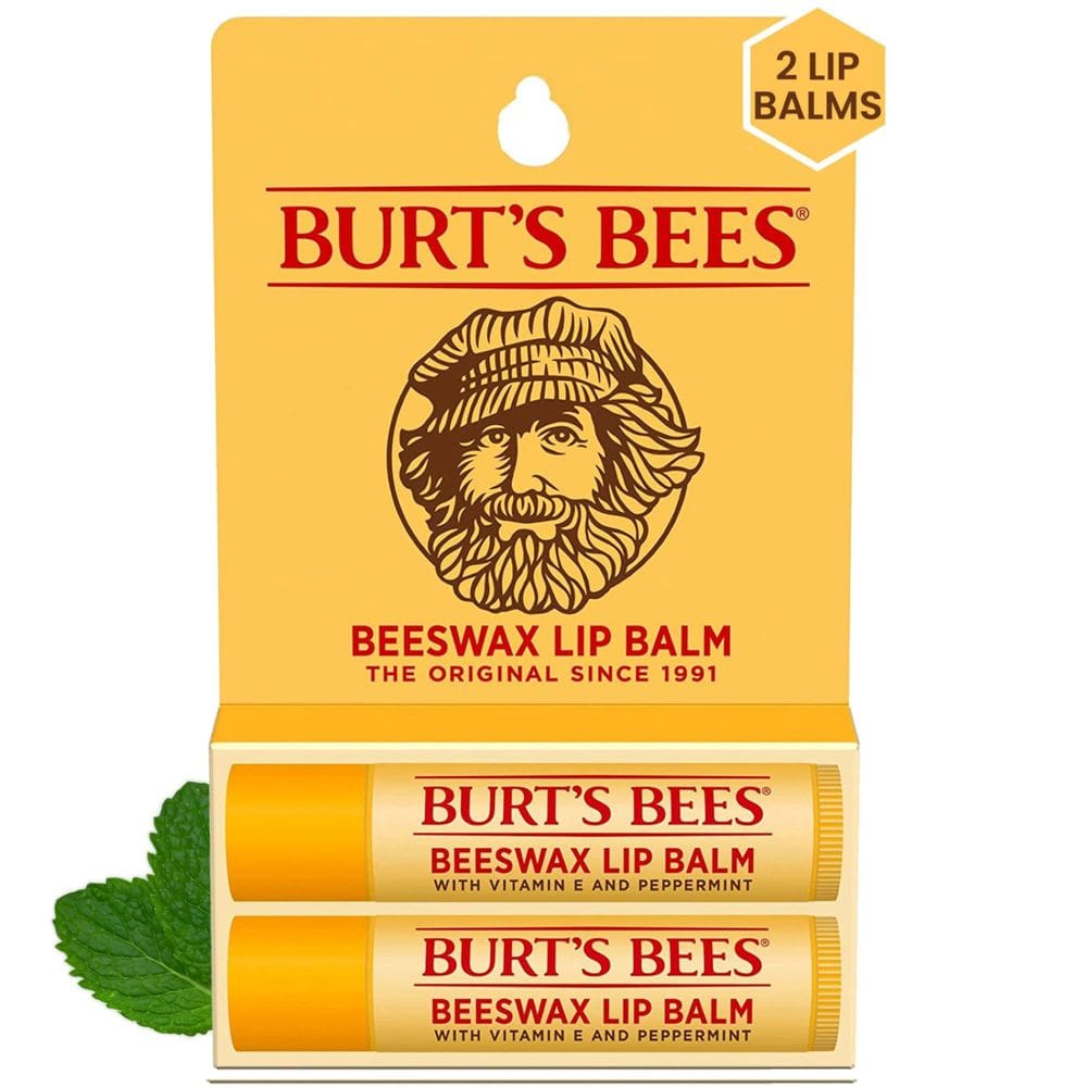 Bálsamo labial Burt`s Bees autêntico Bees com vitamina E e hortelã