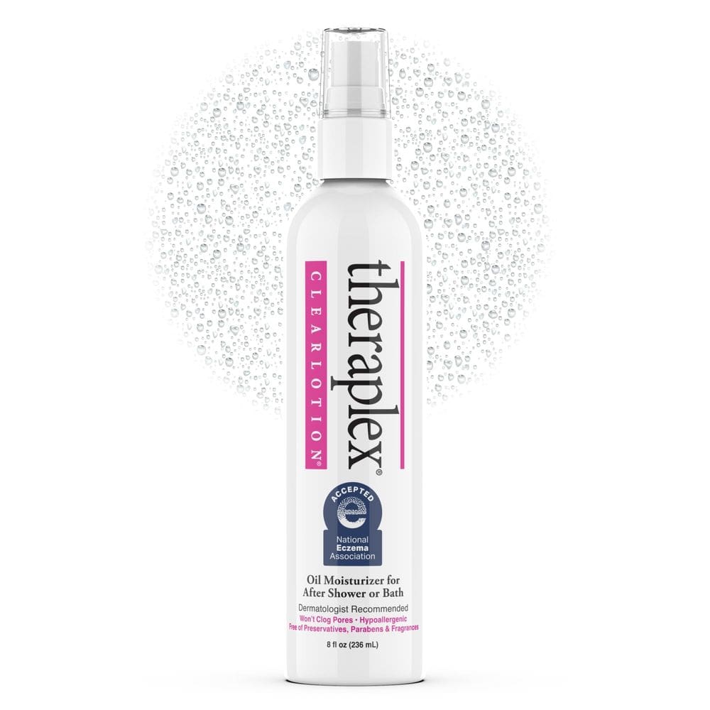 Spray de loção corporal Theraplex Clear com óleo natural de jojoba 240 ml