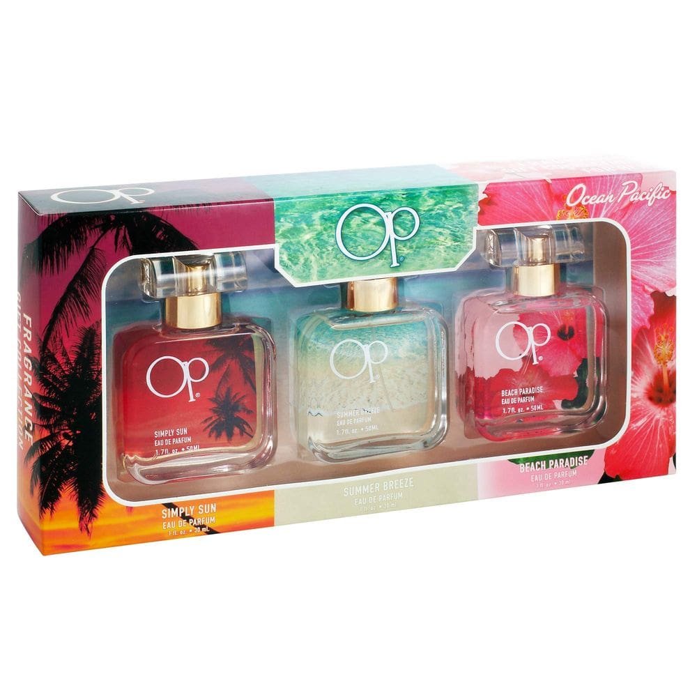 Coleção de presentes de fragrâncias Ocean Pacific Women, 3 peças