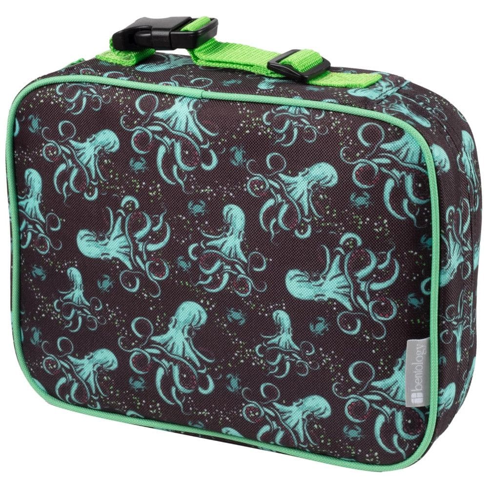 Lancheira Infantil Polvo com Isolamento Duplo, BENTOLOGY, Preto