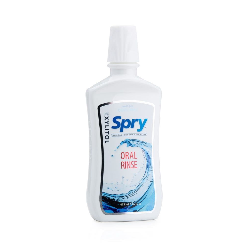 Enxaguante bucal Spry Natural Xilitol Sem Fluoreto de Esmalte Suporta 480 mL