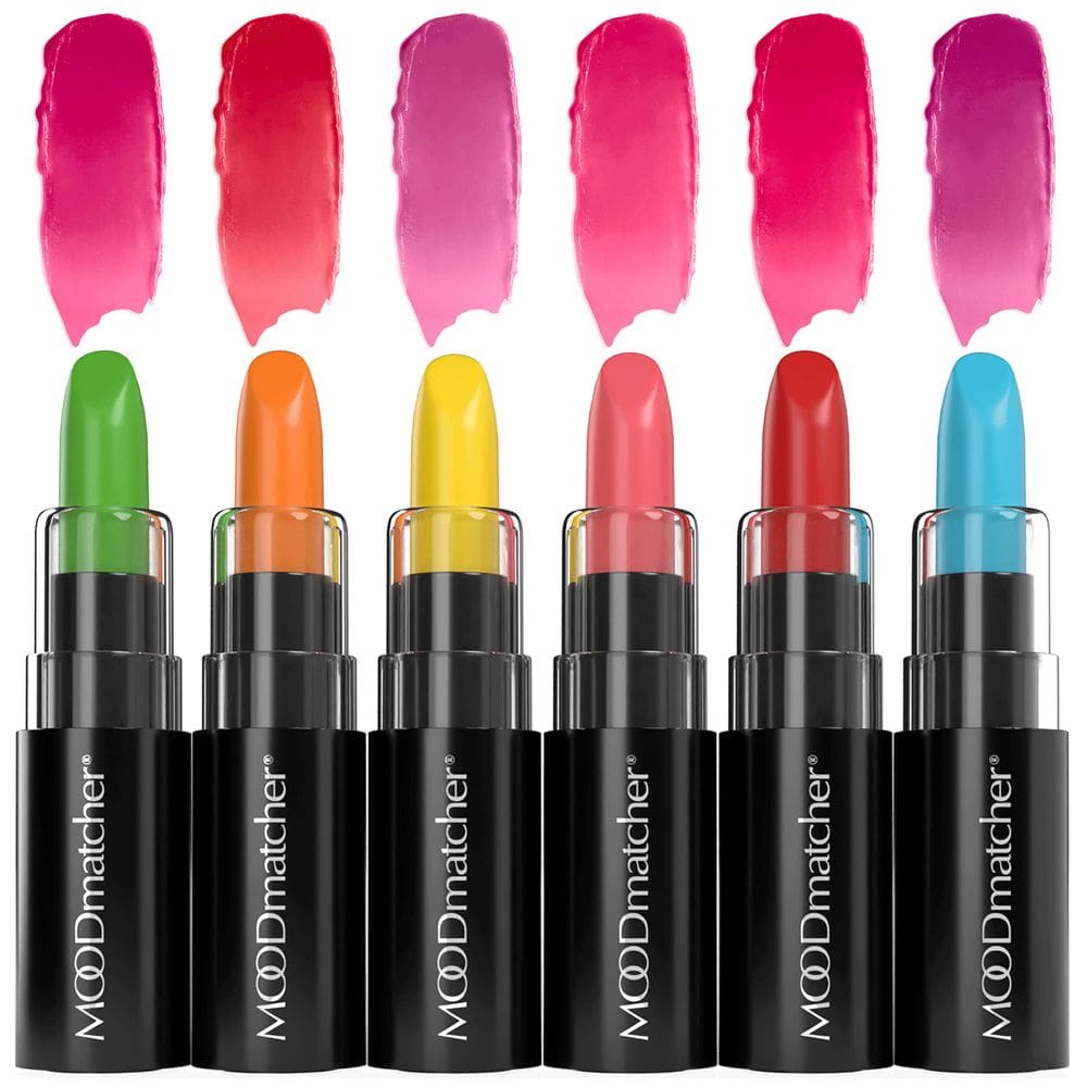 Batom MoodMatcher autêntico Color Changing 12h, pacote com 6 horas