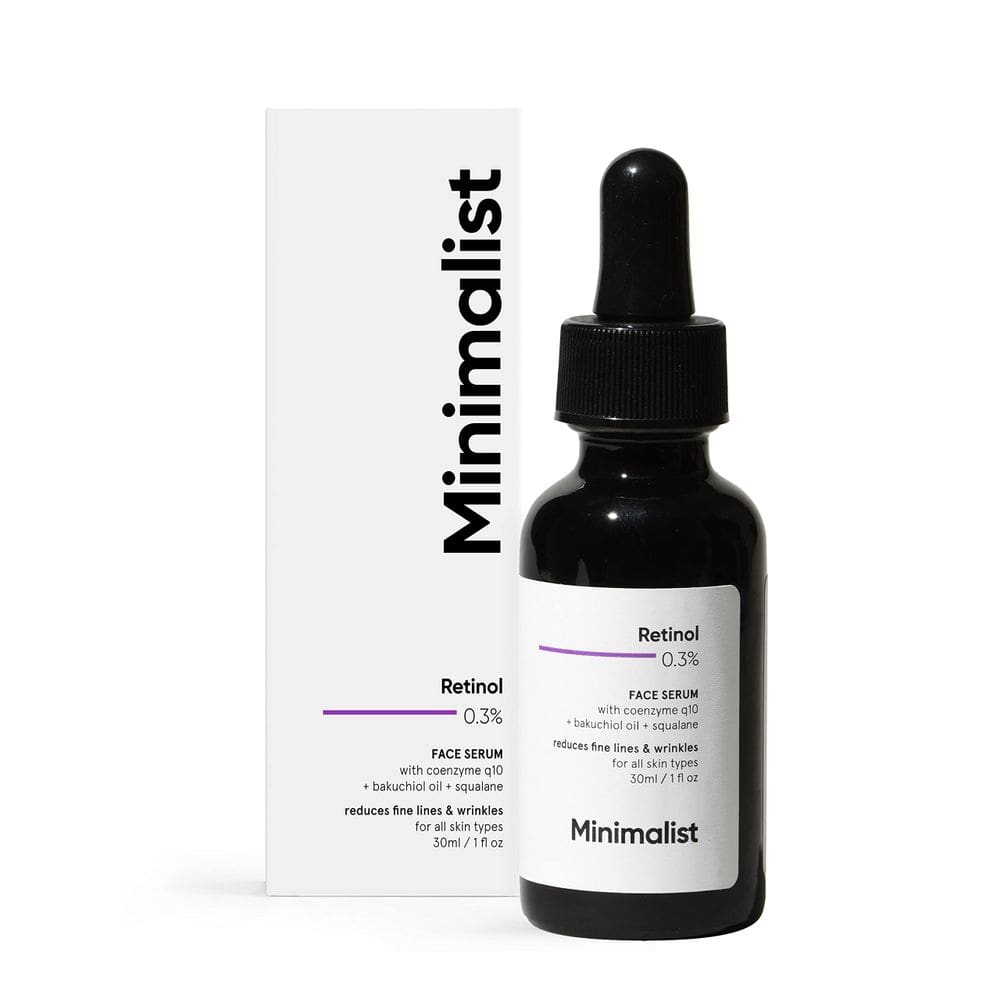 Sérum minimalista de 0,3% de retinol antienvelhecimento 30 mL com esqualano