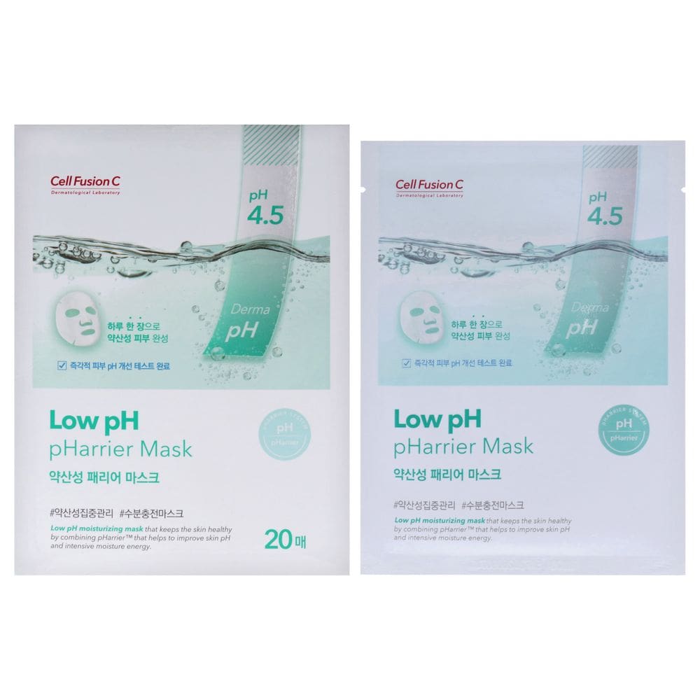Máscara em folha Cell Fusion C Low pH Pharrier para mulheres, pacote com 20