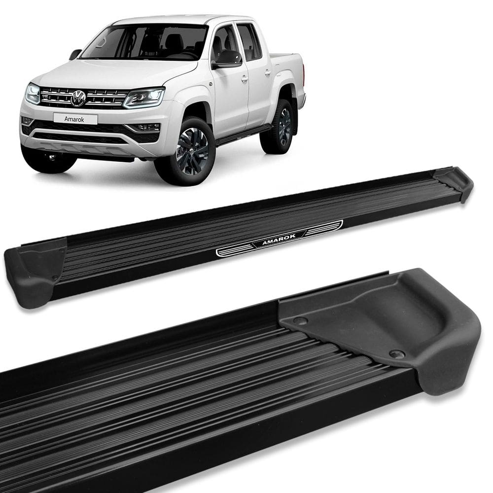 Estribo Lateral Amarok CD 2010 a 2023 Alumínio Preto A3 Com