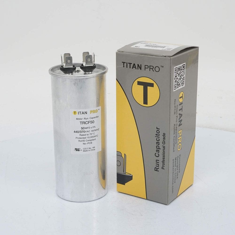 Capacitor Titan Pro TRCF50 Motor Run 50 MFD 13 cm H
