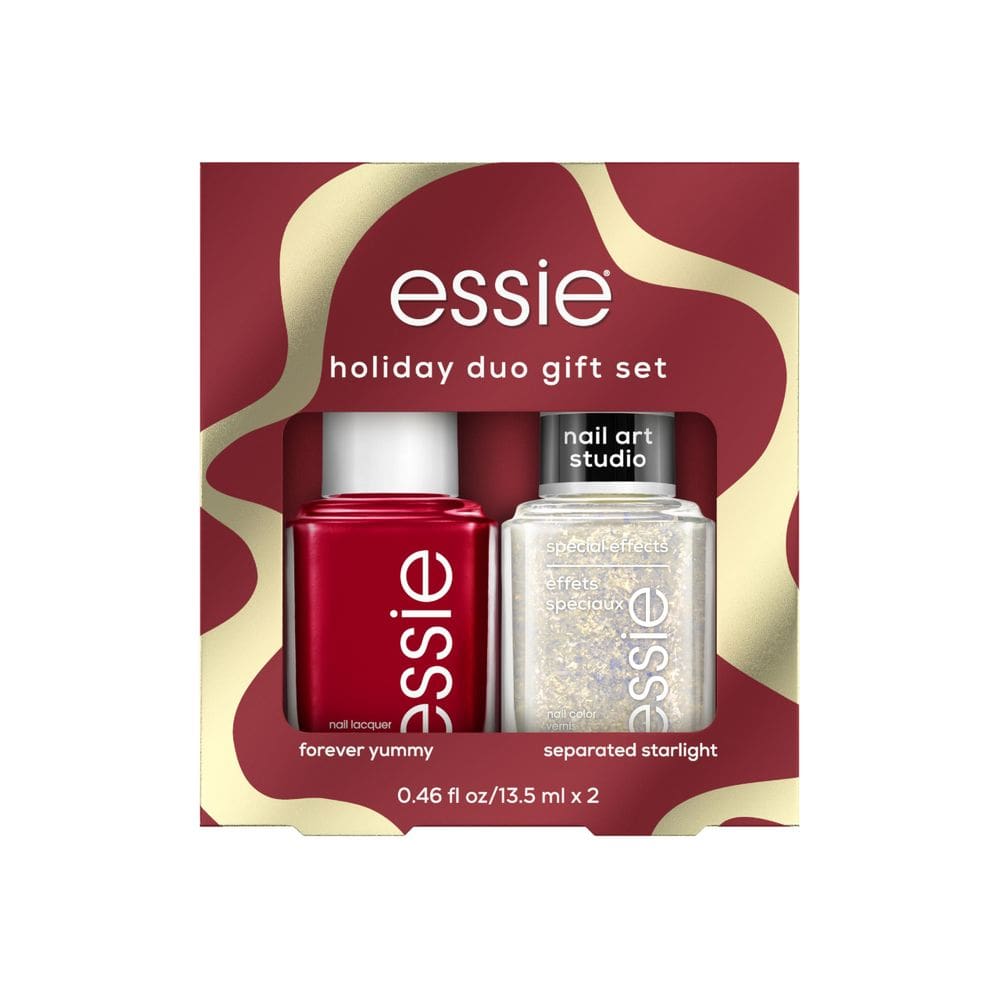 Esmalte de unhas Essie Holiday, conjunto de presente de 2 peças, vegano, 1 kit