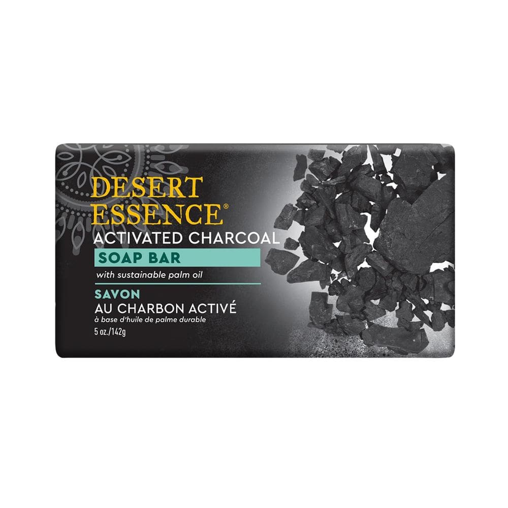 Sabonete em barra de carvão ativado Desert Essence 150 ml para rosto e corpo