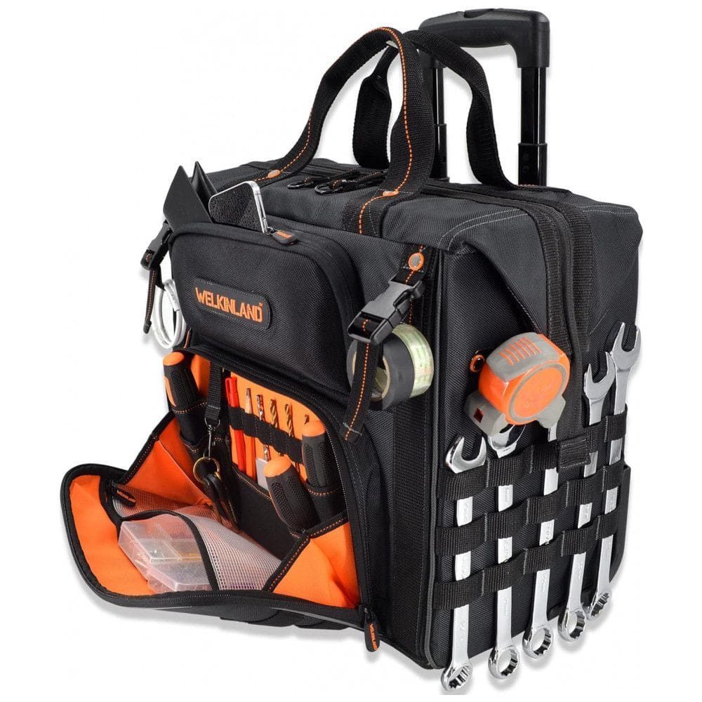 Bolsa de Ferramentas Organizadora com 46 Compartimentos, WELKINLAND, Preto